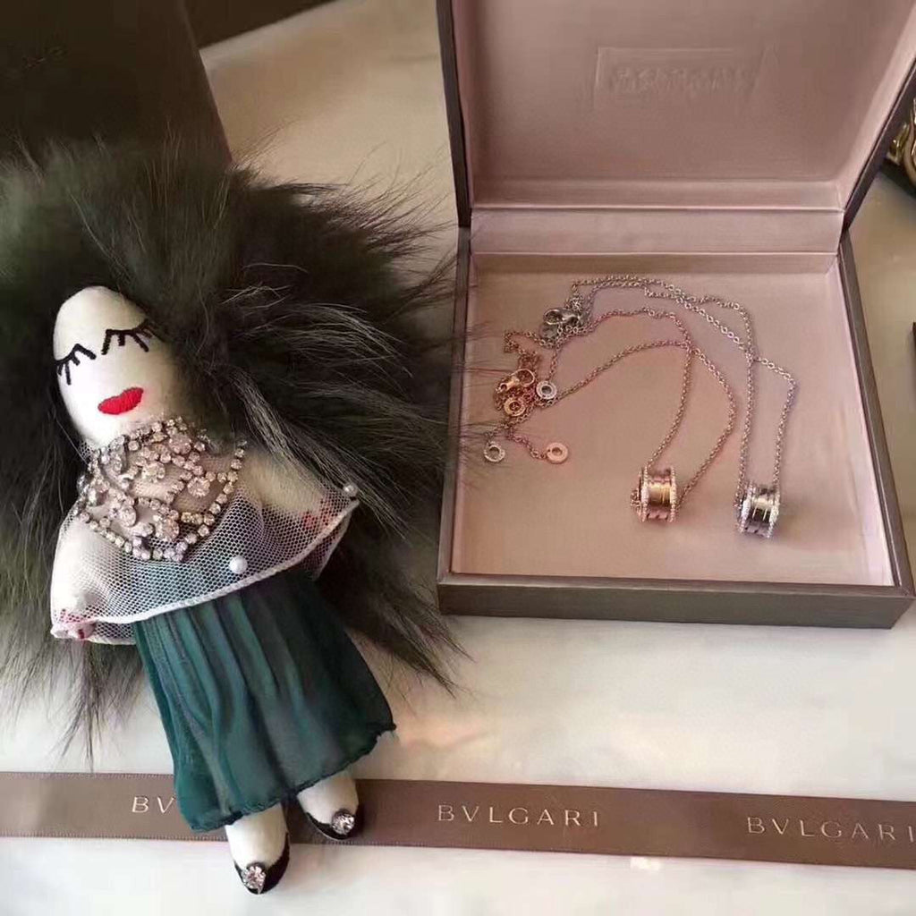 18K BVLGARI B.ZERO1 Pave Diamonds Necklace