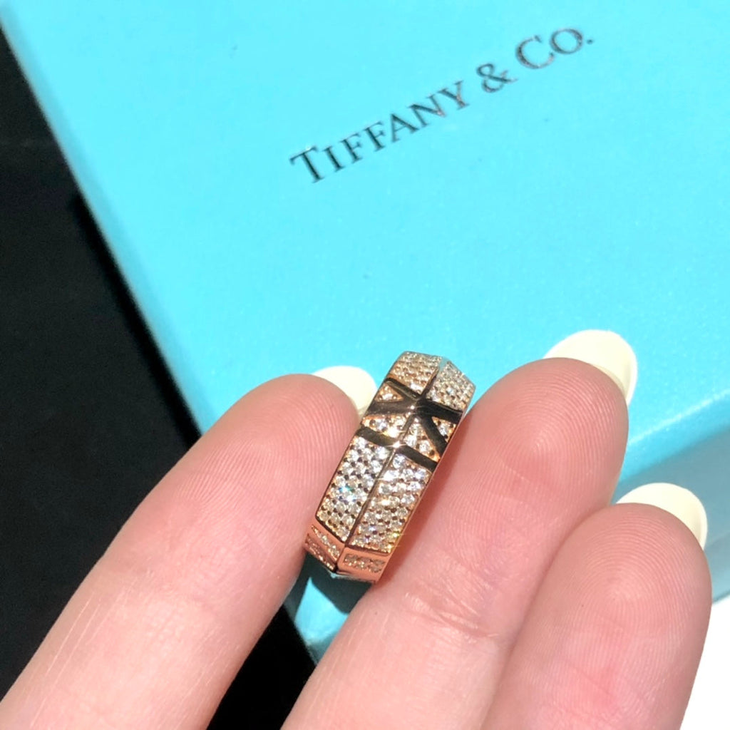 18K Tiffany & Co. Atlas x Closed Wide Ring