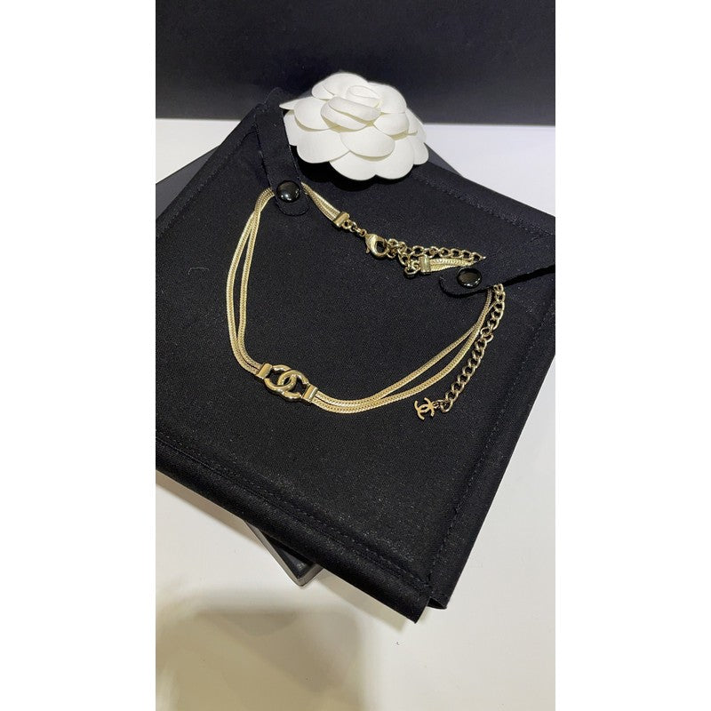 18K Chanel Gold Choker Chain Necklace