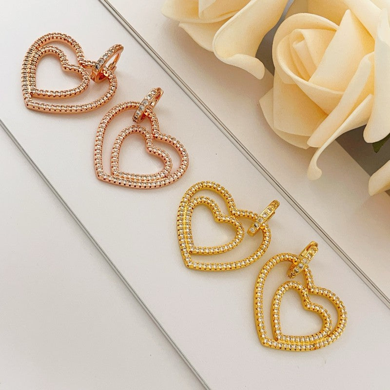 18K Tiffany & Co. Heart Diamond Earrings