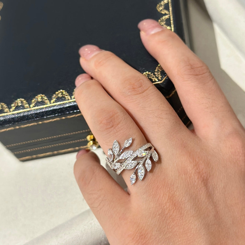 18K Tiffany & Co. Victoria Diamond Vine Bypass Ring