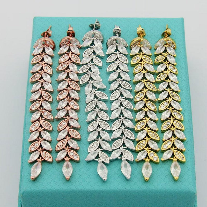 18K Tiffany & Co. Victoria Diamond Vine Drop Earrings