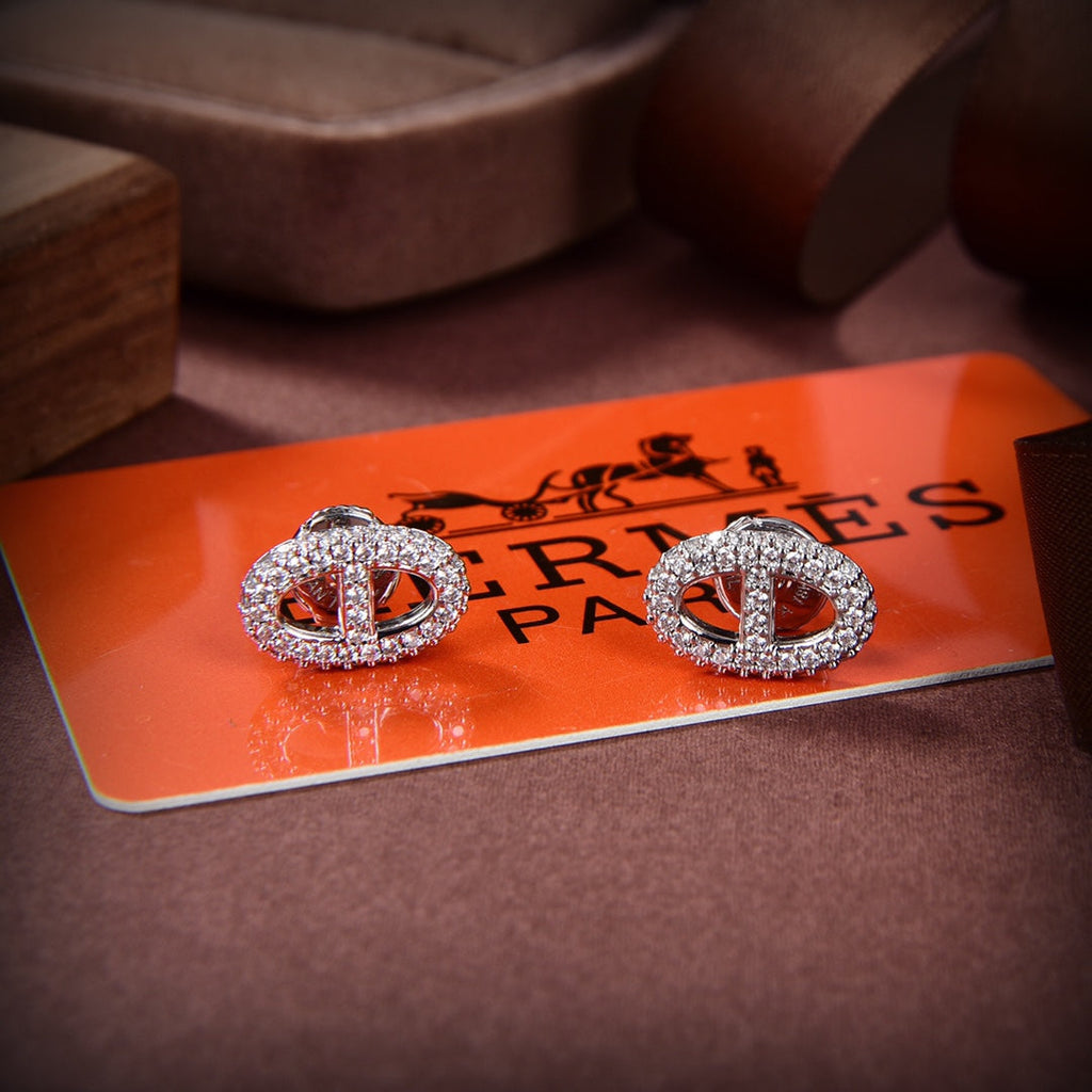 18K Farandole Diamond Hermès Earrings