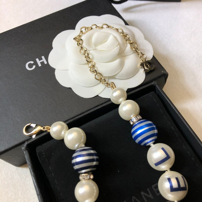 18K Chanel Blue Pearl Bracelet