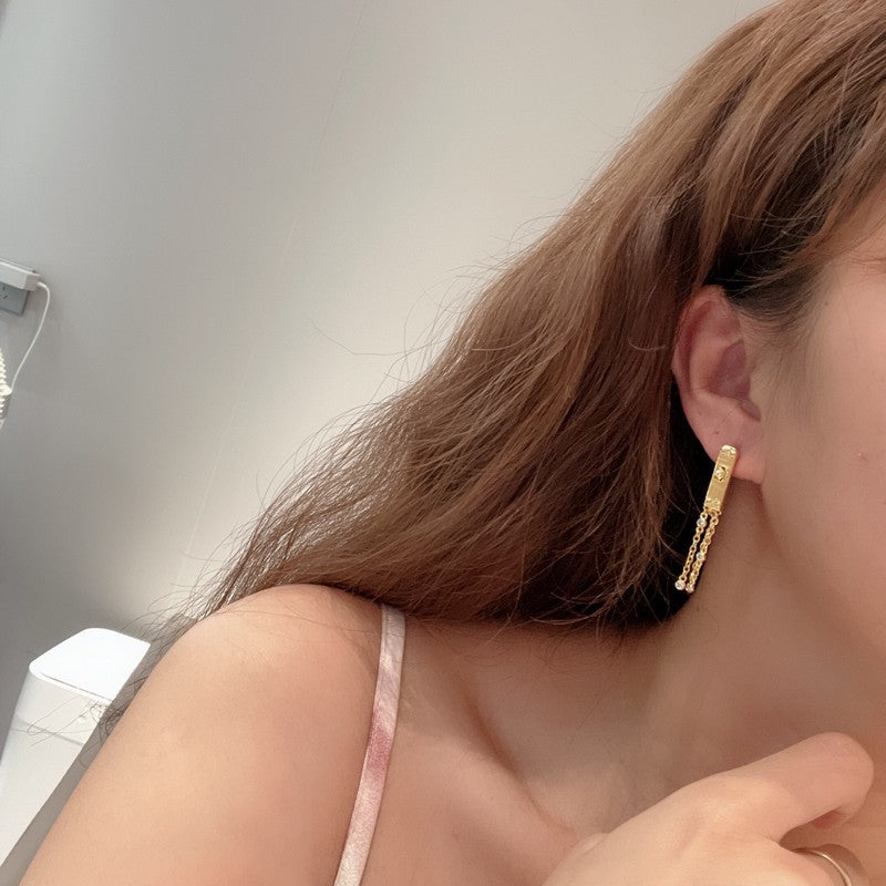 18K Hermès Diamond Kelly Gavroche Earrings