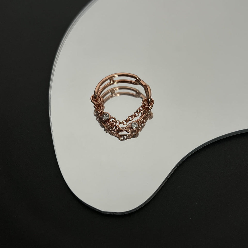 18K Chaine D'Ancre Chaos Hermès Ring