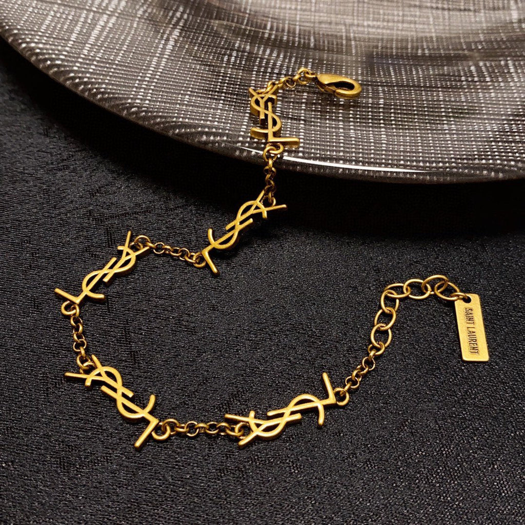 18K Saint Laurent YSL Mini Cassan Bracelet