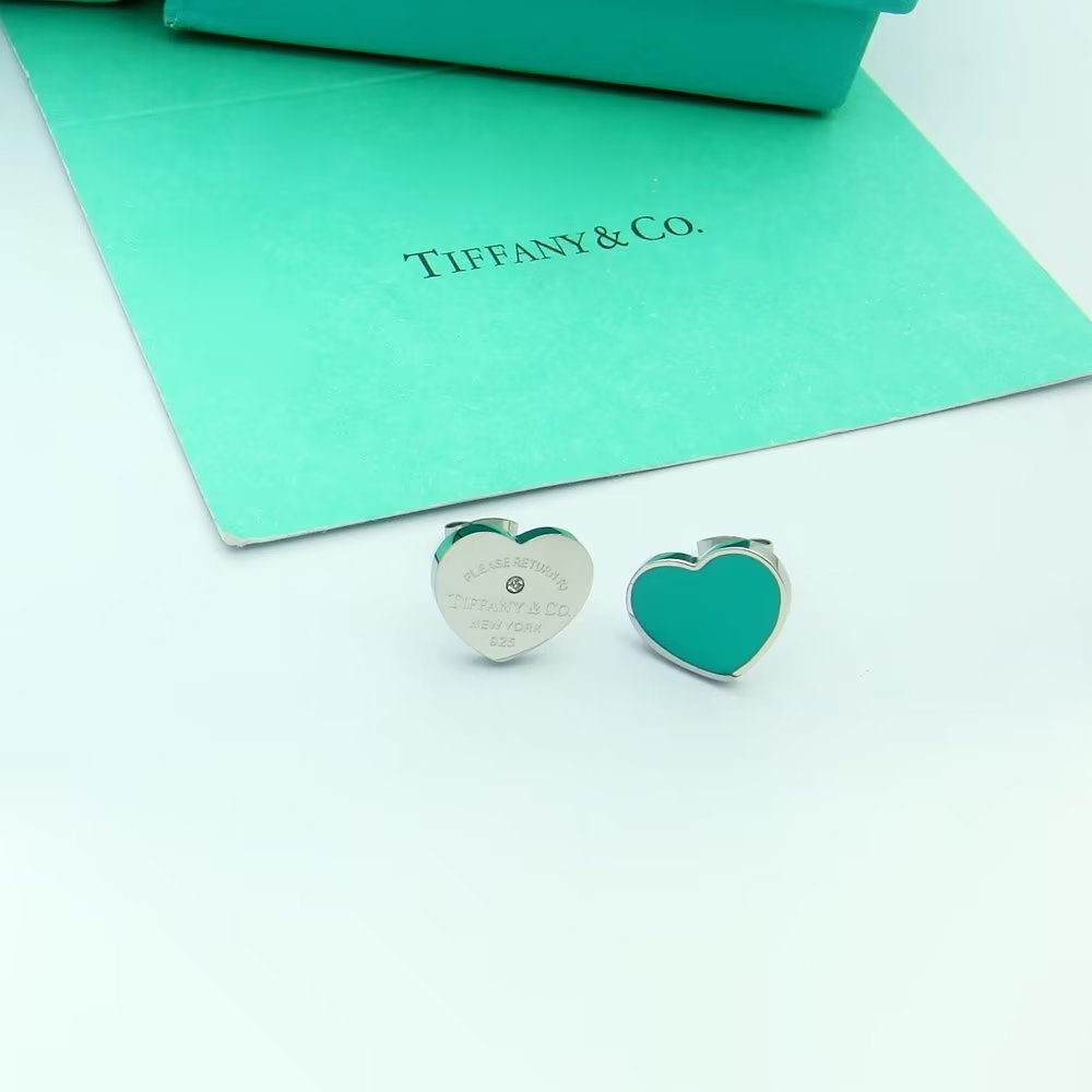 18K Return to Tiffany & Co. Blue Heart Earrings