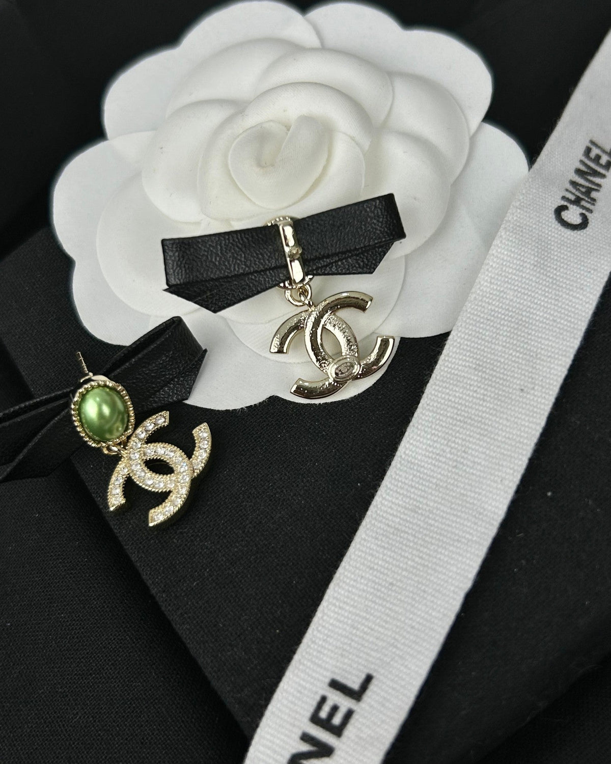 18K Chanel Bow Earrings