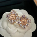 18K Chanel Color Flower Diamond Earrings