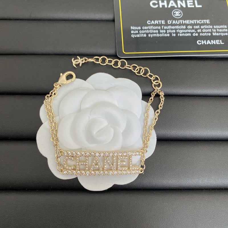 18K Chanel Letter Diamond Choker Necklace