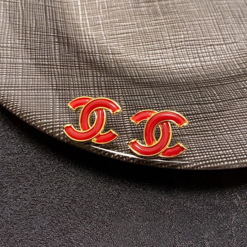 18K Chanel Red Earrings