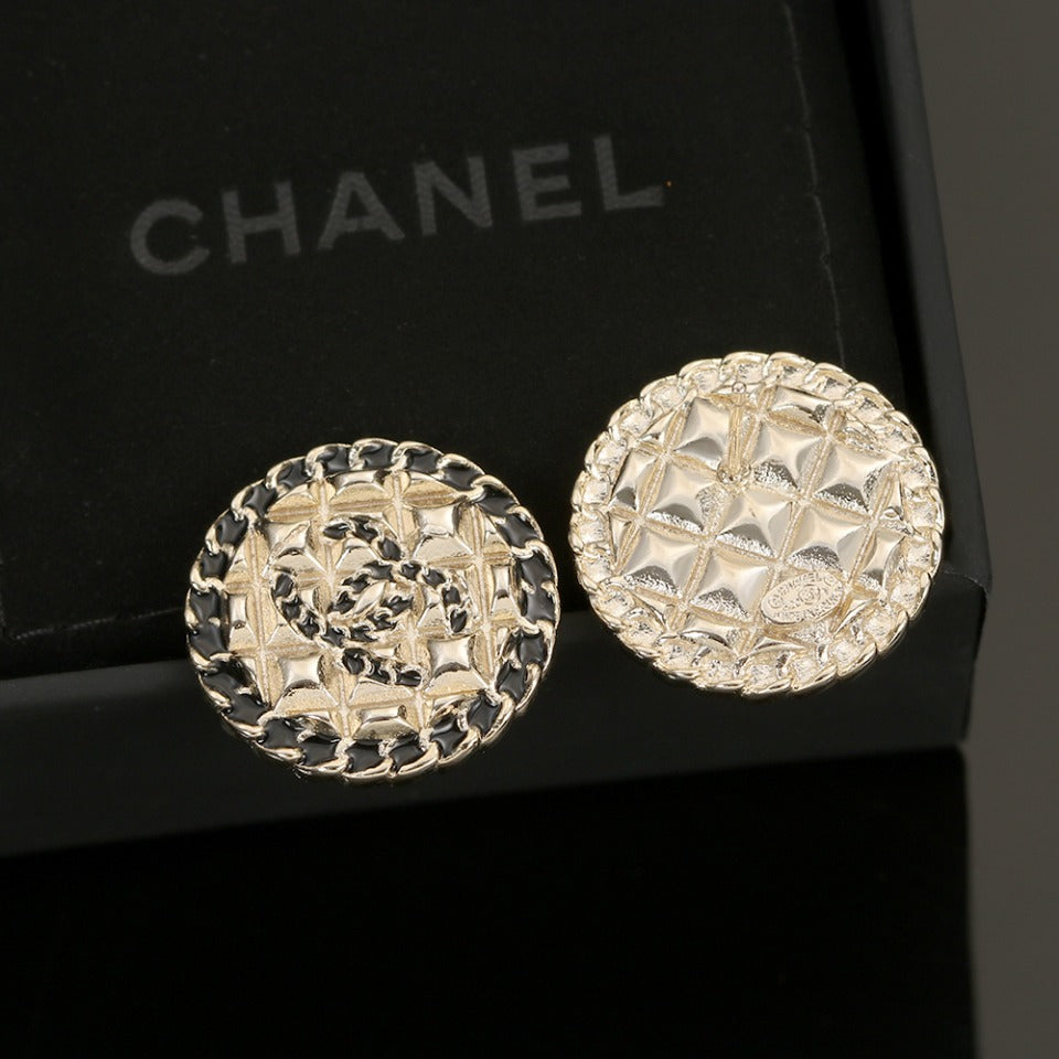 18K Chanel Strass Earrings