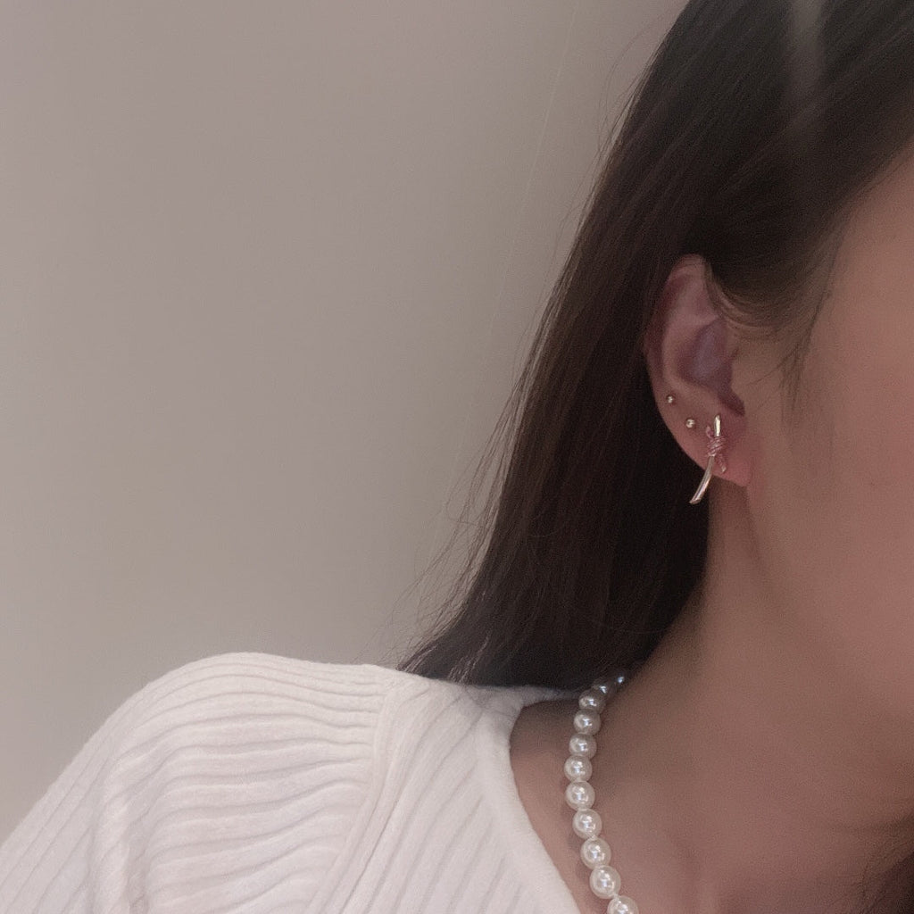 18K Tiffany & Co. Knot Pink Diamonds Earrings