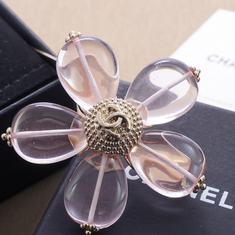 18K Chanel Pink & Purple Brooch
