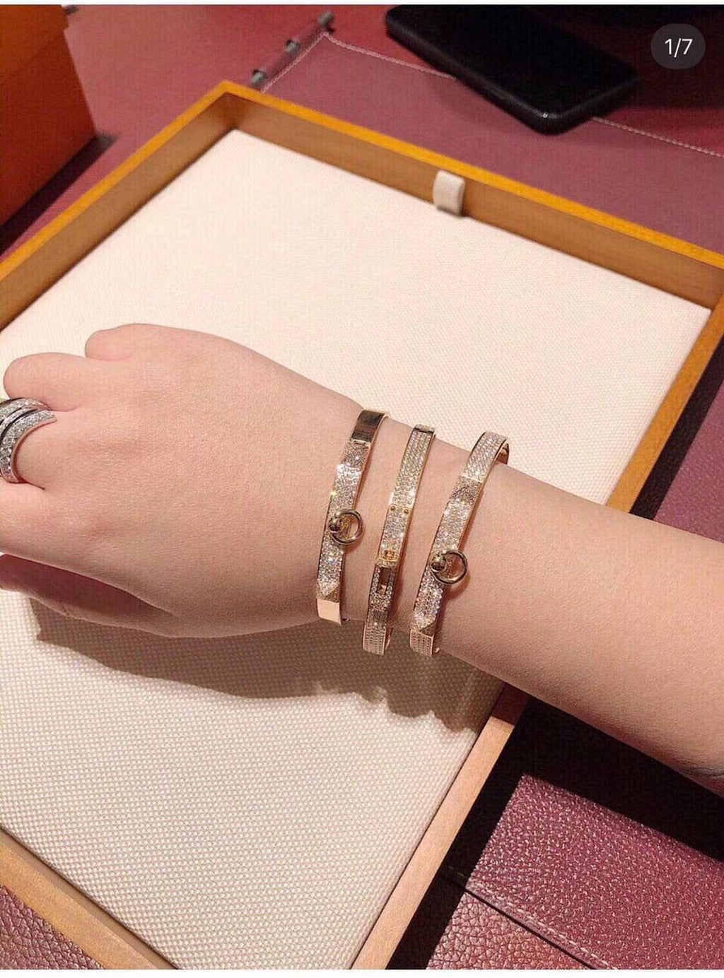 18K Collier De Chien Diamond Hermès Bracelet
