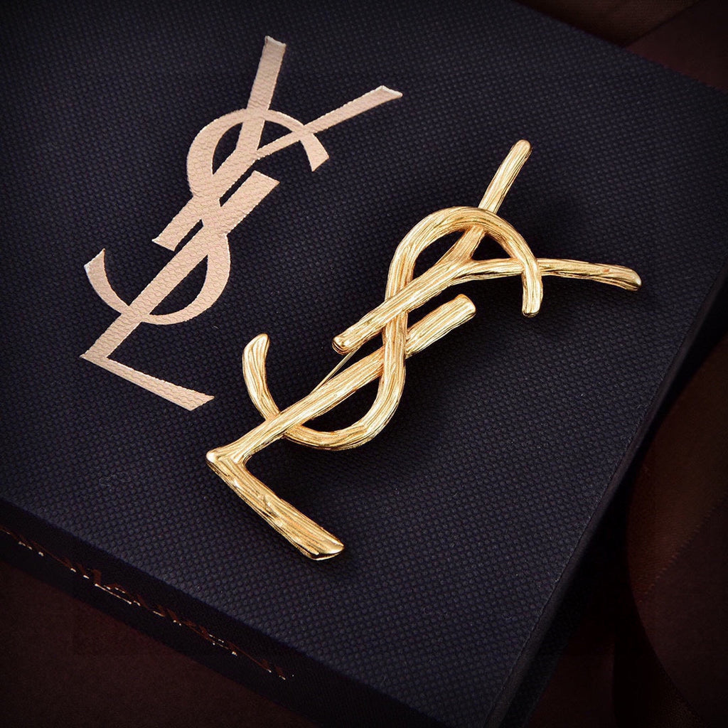 18K Saint Laurent YSL Vintage Brooch