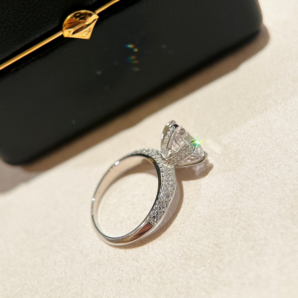 18K Tiffany & Co. Pave Tiffany Setting Engagement Ring