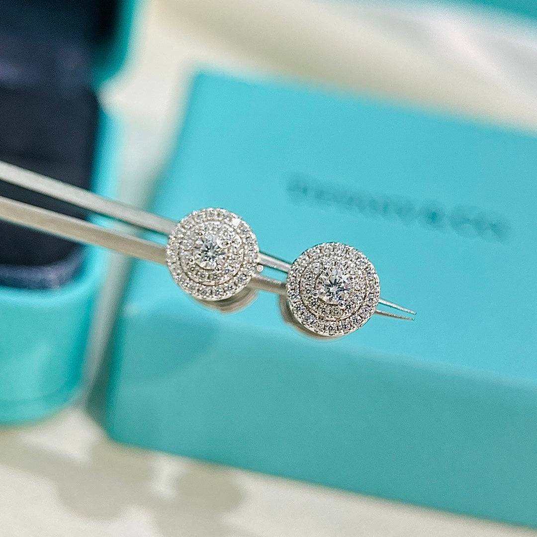 18K Tiffany & Co. Soleste Diamonds White Gold Earrings