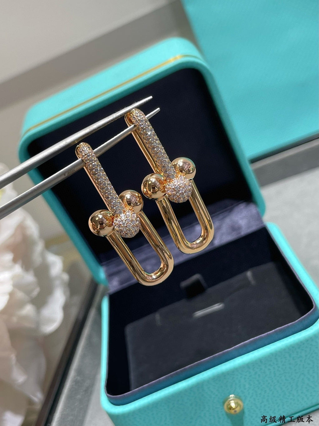 18K Tiffany & Co. HardWear Large Link Diamonds Earrings