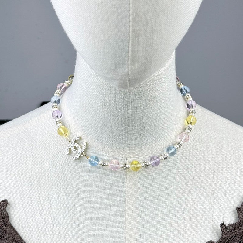 18K Chanel 26C Color Crystal Necklace