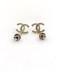 18K Chanel Pearl Pendant Earrings