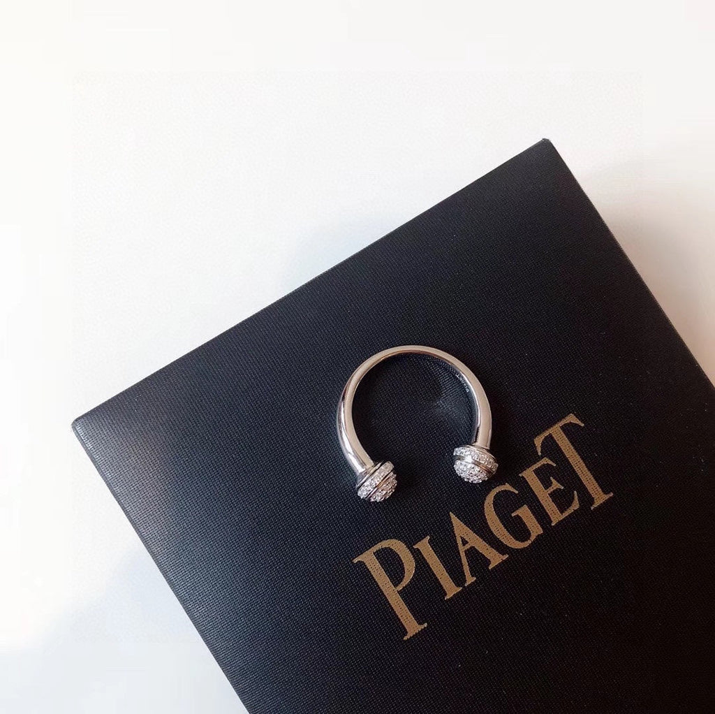 18K Piaget Open White Gold Ring