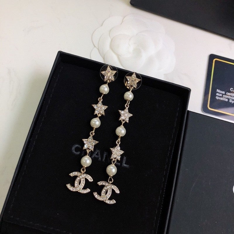 18K Chanel Long Tassel Earrings