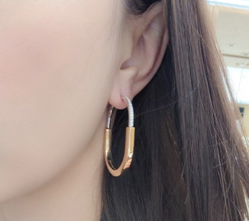 18K Tiffany & Co. Lock Diamond Earrings