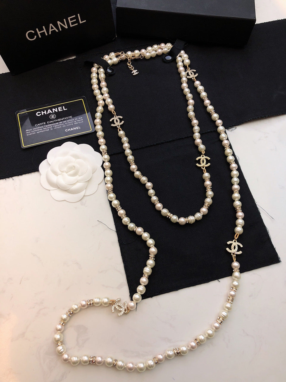 18K Chanel Pearl Choker Necklace