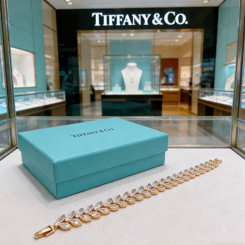 18K Return to Tiffany & Co. Crystal Rose Gold Bracelet