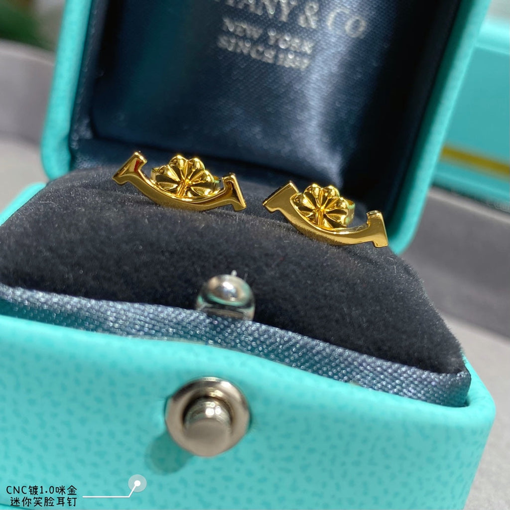 18K Tiffany & Co. Smile Yellow Gold Earrings