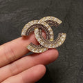 18K Chanel Diamond Gold Brooch