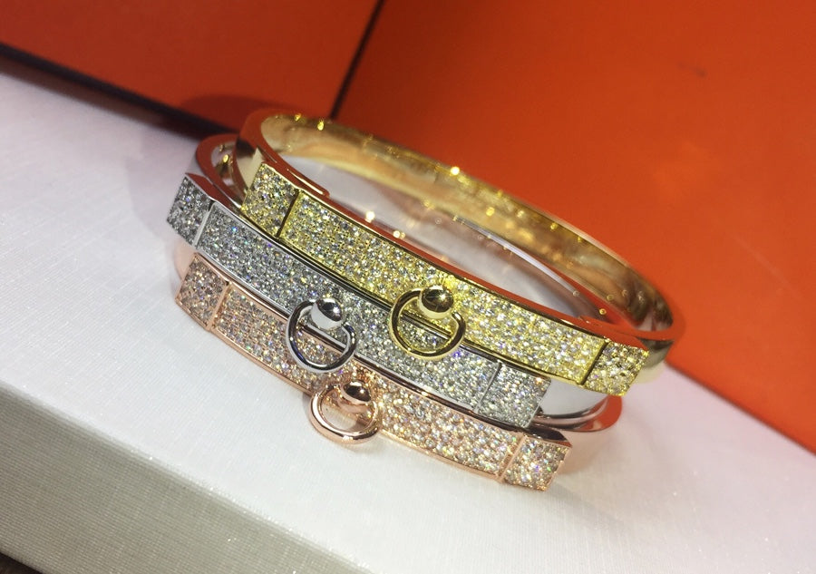 18K Collier De Chien Diamond Hermès Bracelet