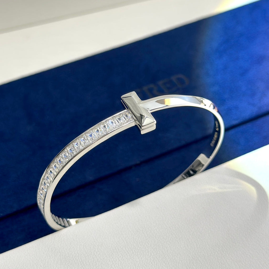 18K Tiffany & Co. T1 Wide Diamond Hinged Bracelet