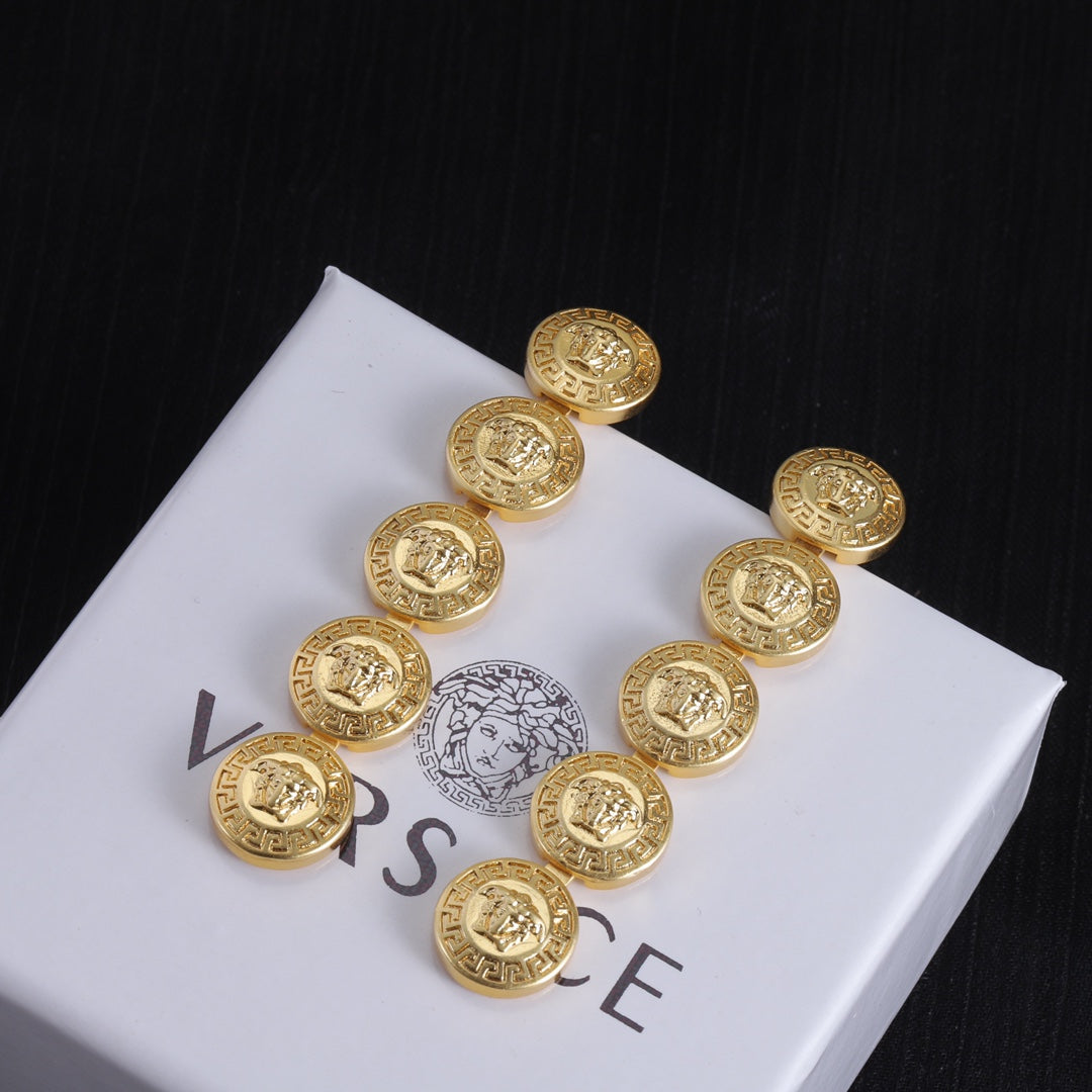 18K Versace Long Earrings