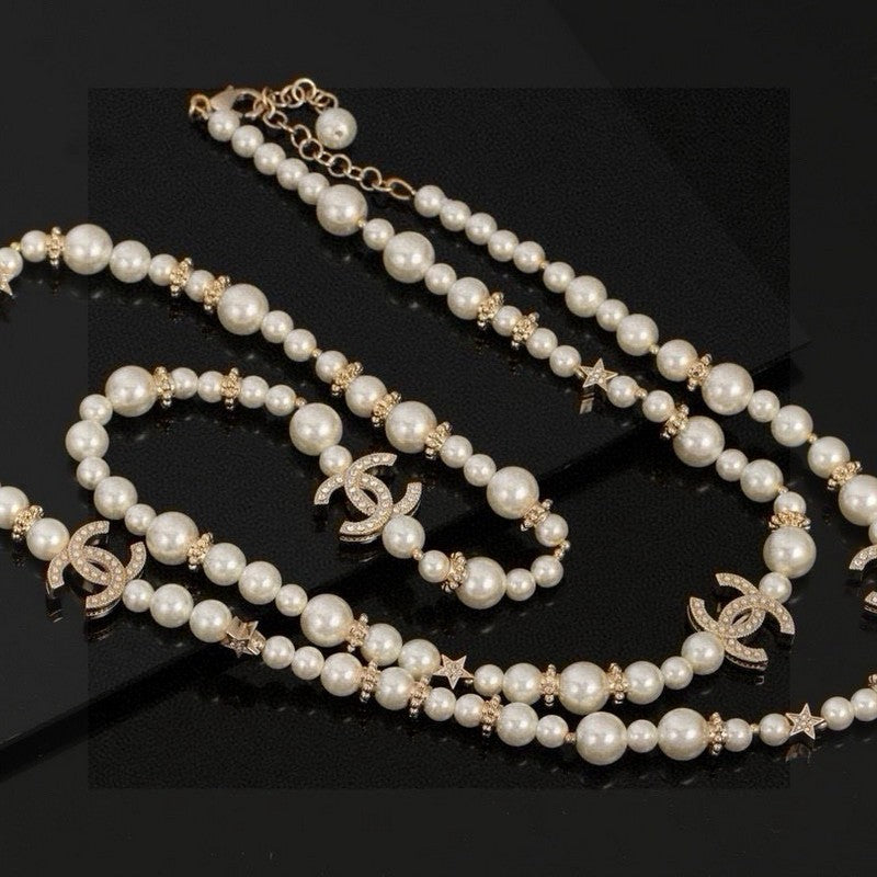 18K Chanel 26C Long Pearl Necklace