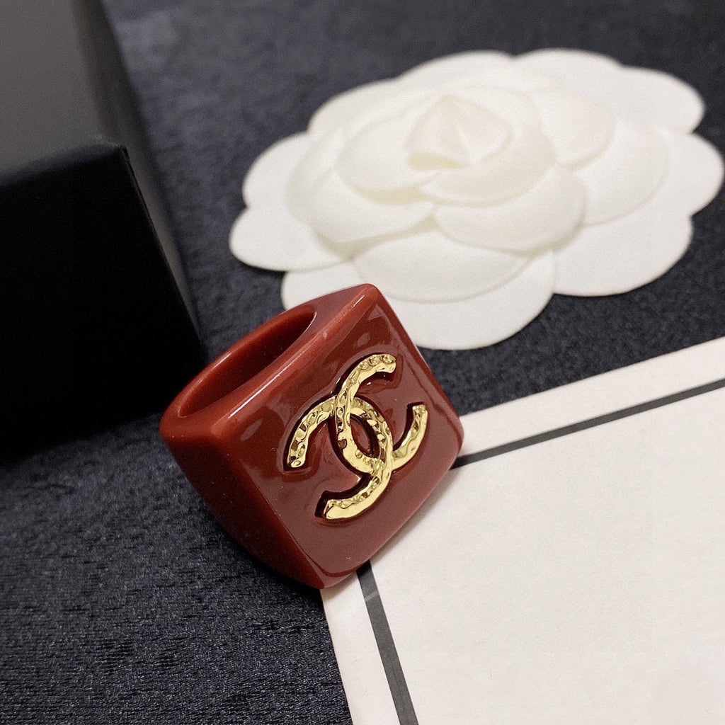 18K Chanel Vintage Red Ring