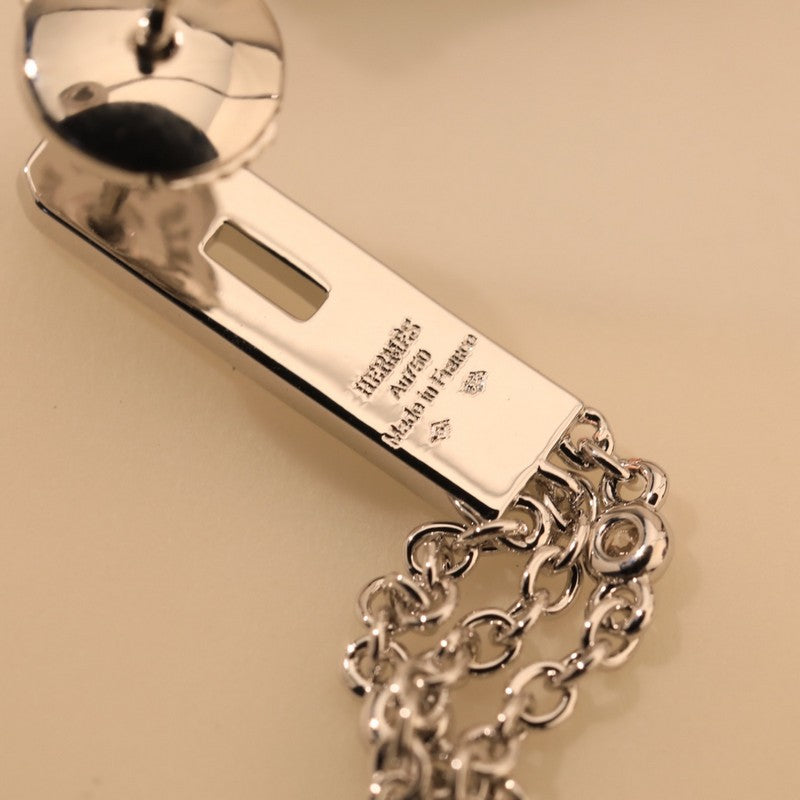 18K Hermès Diamond Kelly Gavroche Earrings