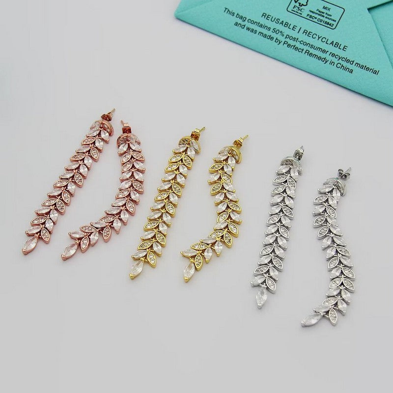 18K Tiffany & Co. Victoria Diamond Vine Drop Earrings