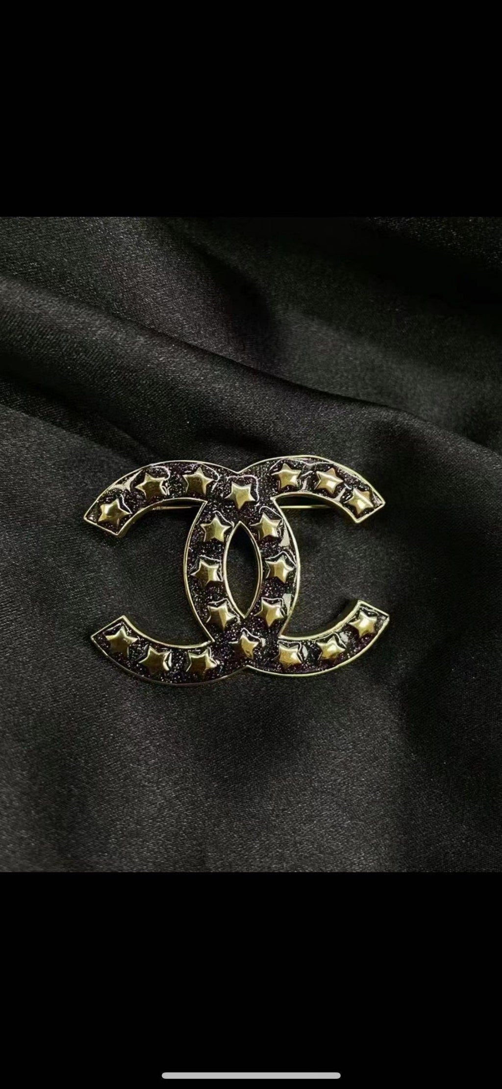 18K Chanel Black Star Brooch