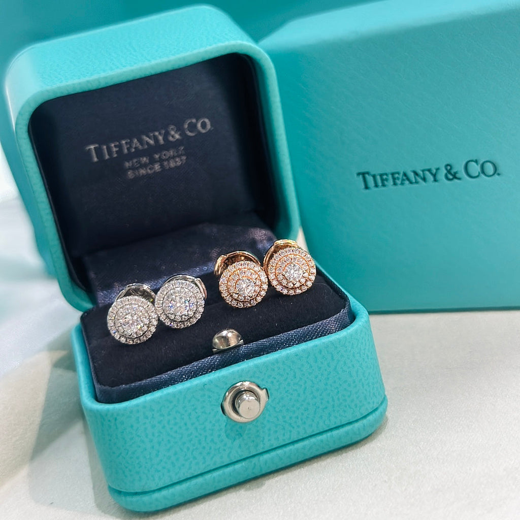 18K Tiffany & Co. Soleste Diamonds Rose Gold Earrings