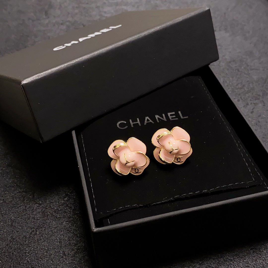 18K Chanel Camellia Earrings