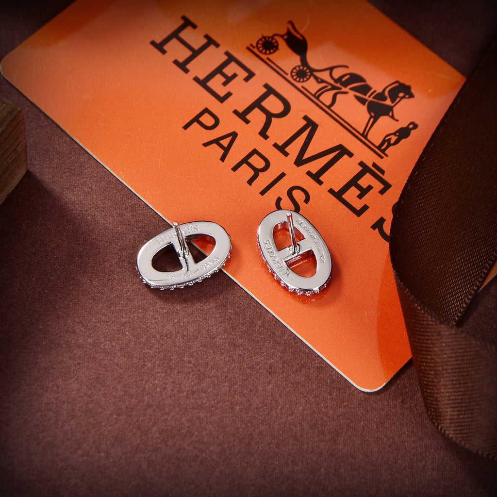 18K Farandole Diamond Hermès Earrings