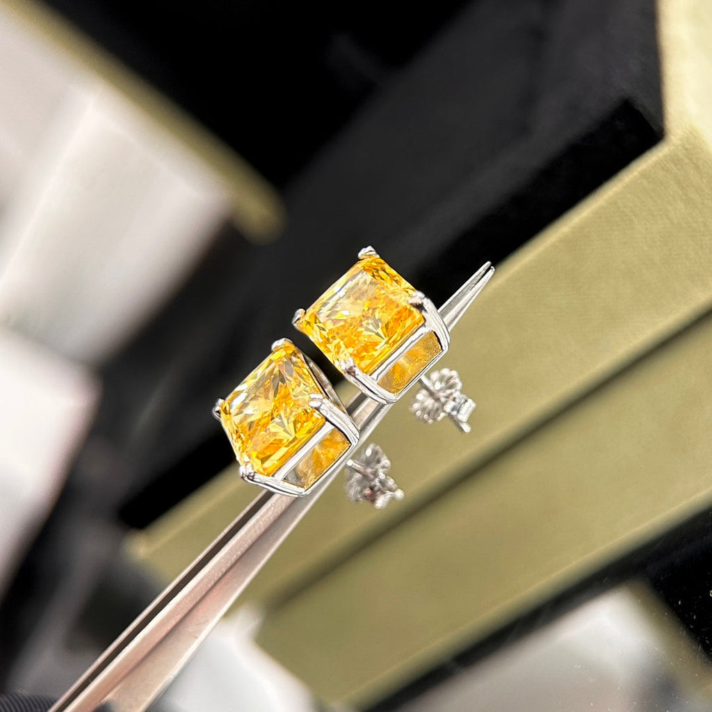 18K Tiffany & Co. Yellow Crystal Earrings