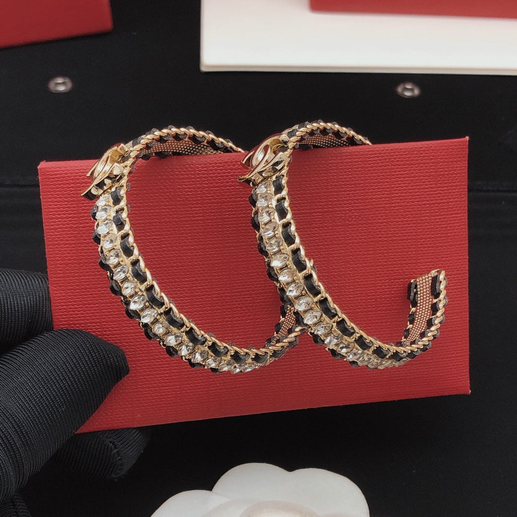 18K Chanel Strass Earrings