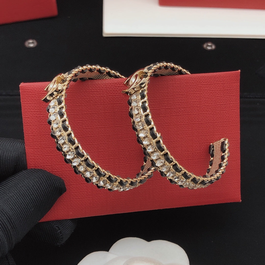 18K Chanel Strass Earrings