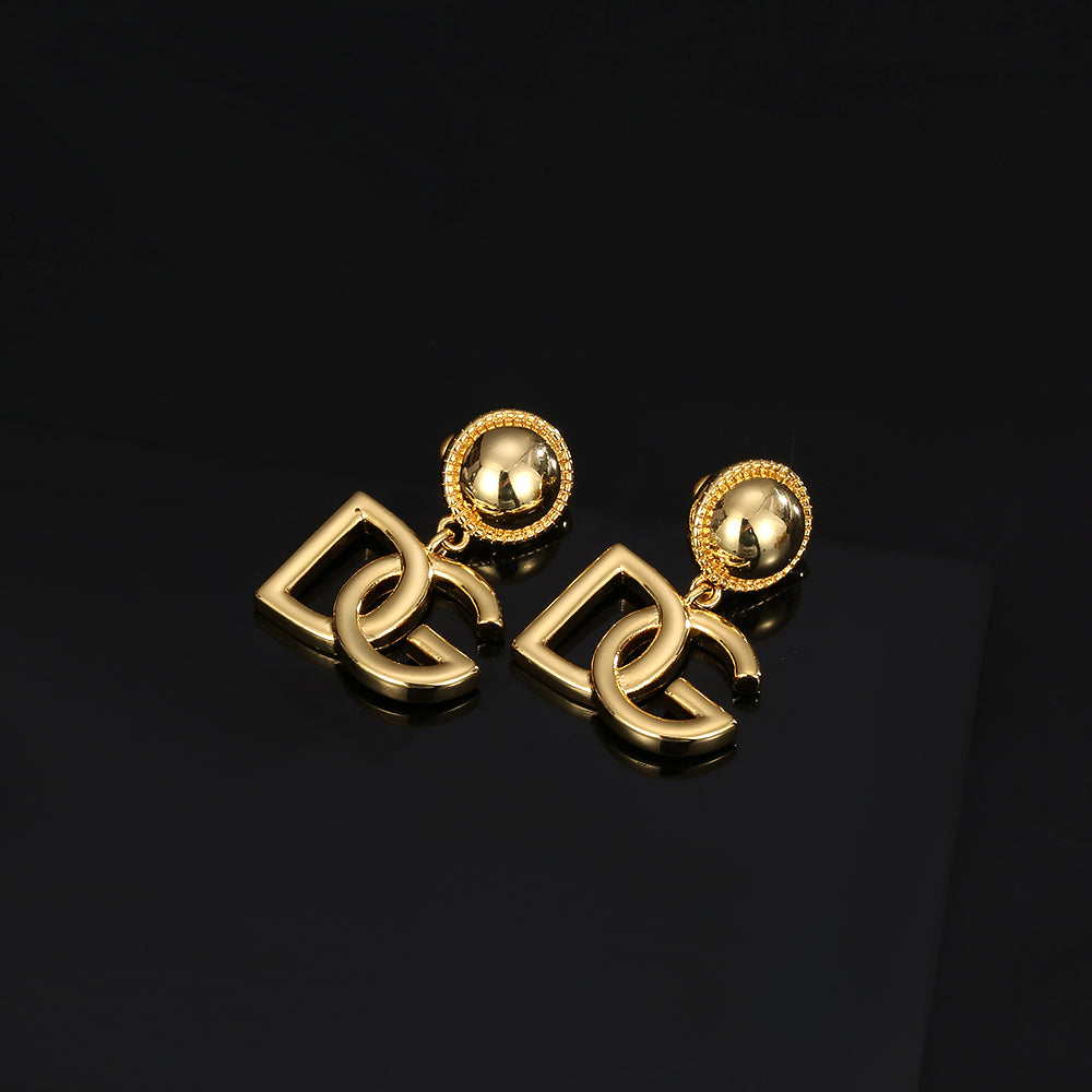18K Dolce & Gabbana DG Gold Earrings