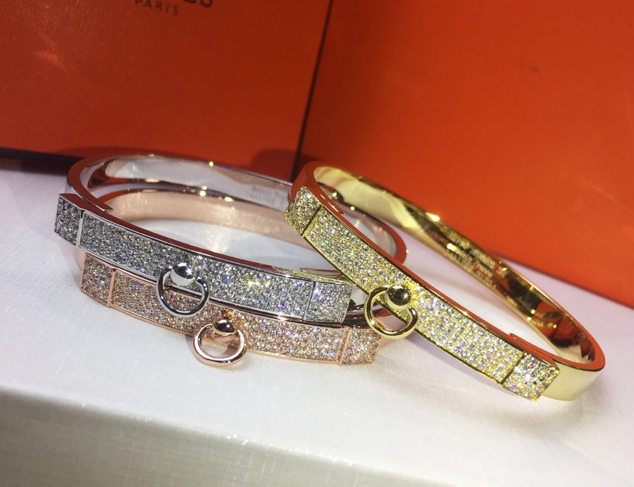 18K Collier De Chien Diamond Hermès Bracelet