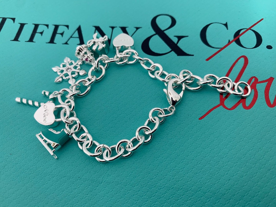 18K Tiffany & Co. Christmas Tag Bracelet